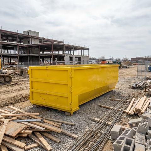 20-yard roll-off dumpster rental on a Kansas City, Missouri job site